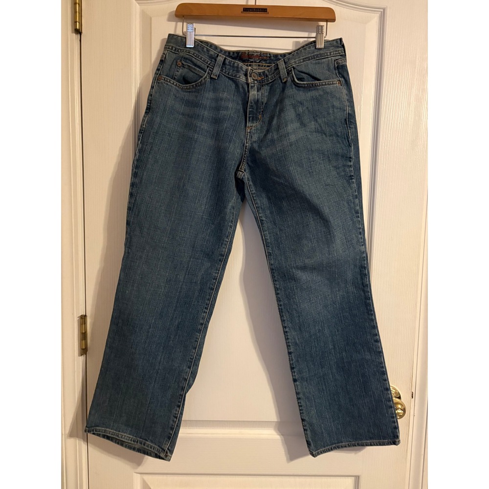 Eddie Bauer Straight Leg Jeans Womens 10S Blue Mid Rise Stretch Denim Casual